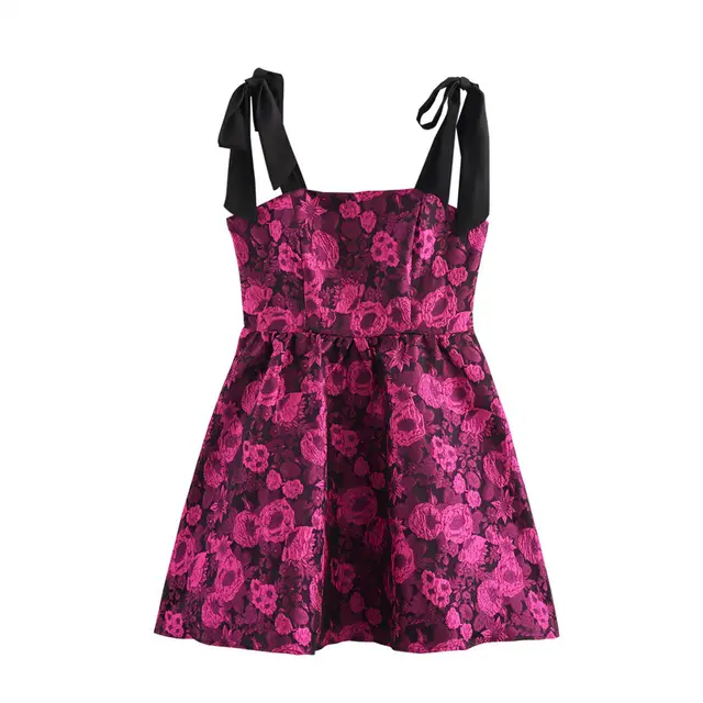 Elegant Jacquard Sling Dress - Shop at LoveMi