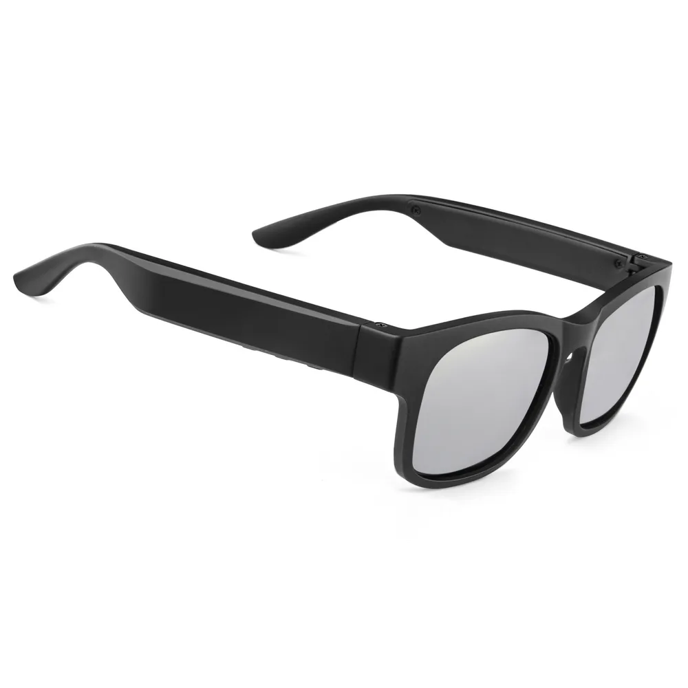 Polarized Music Sun Glasses Earphone - Silver Lens
