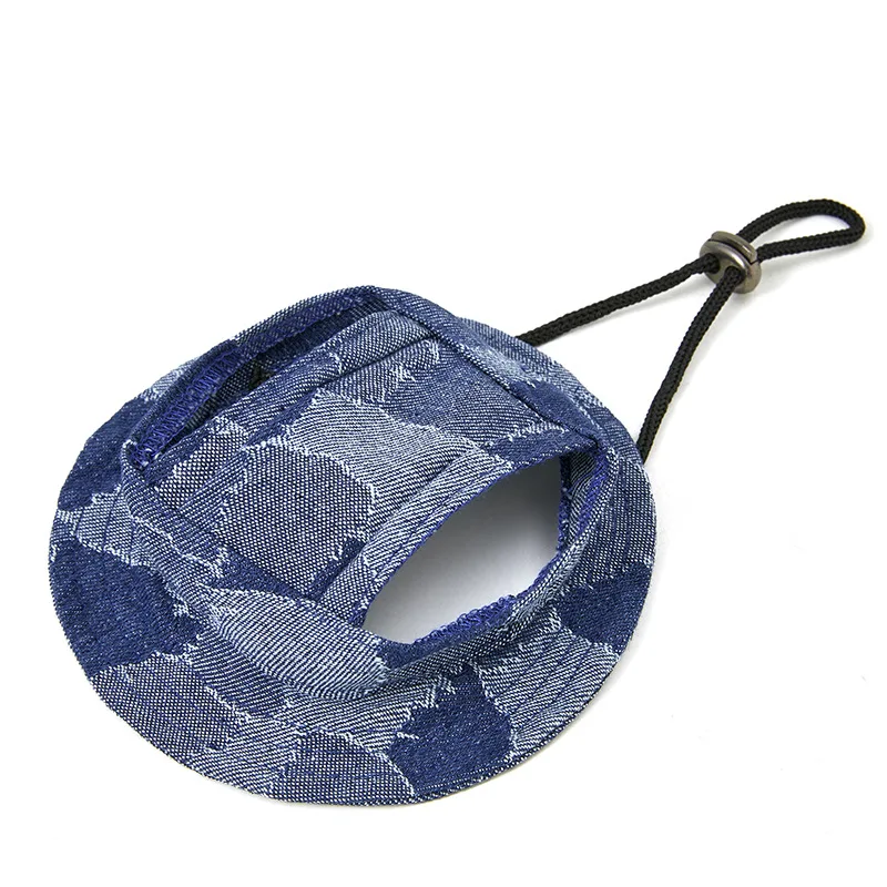 Dog Sun-proof Bucket Hat - Dark Blue - View 1