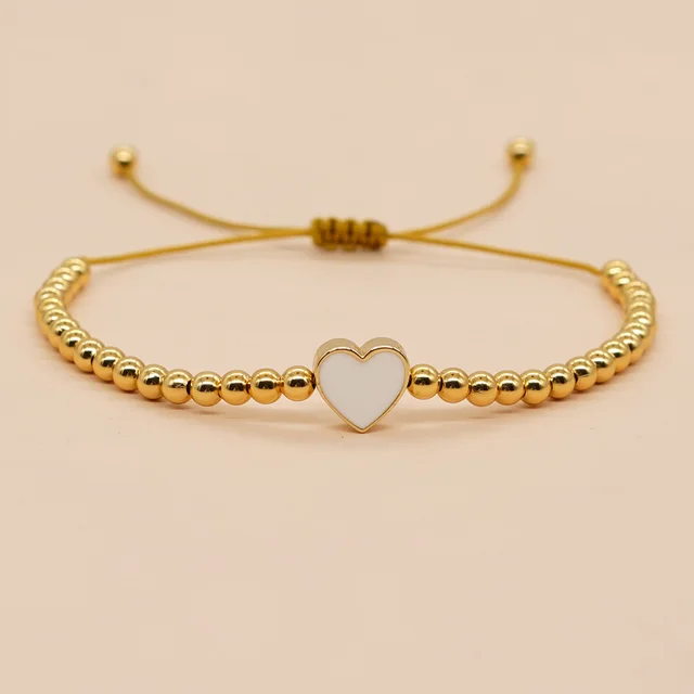 Women's Beach Vacation Copper Bead Oil Drop Peach Heart Jsb23021603B - Shop at LoveMi