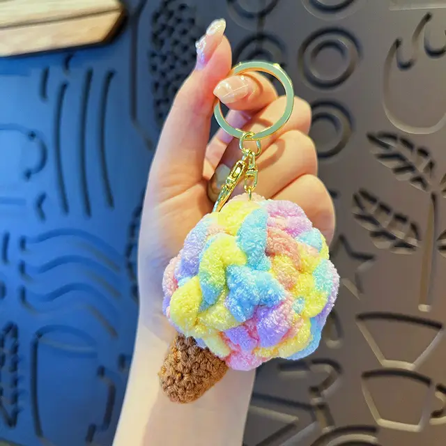 Original Plush Colorful Ice Cream Keychain Assorted A - Shop at LoveMi