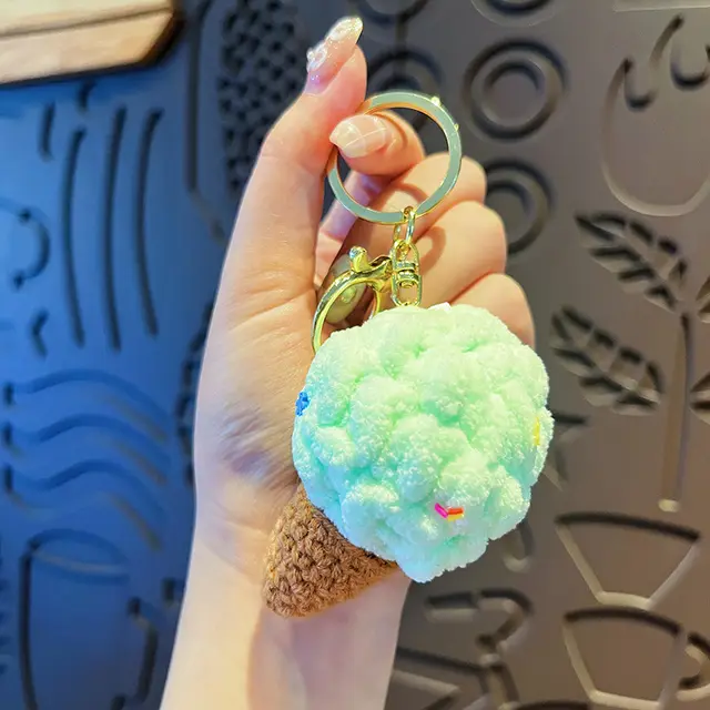Original Plush Colorful Ice Cream Keychain Matcha - Shop at LoveMi
