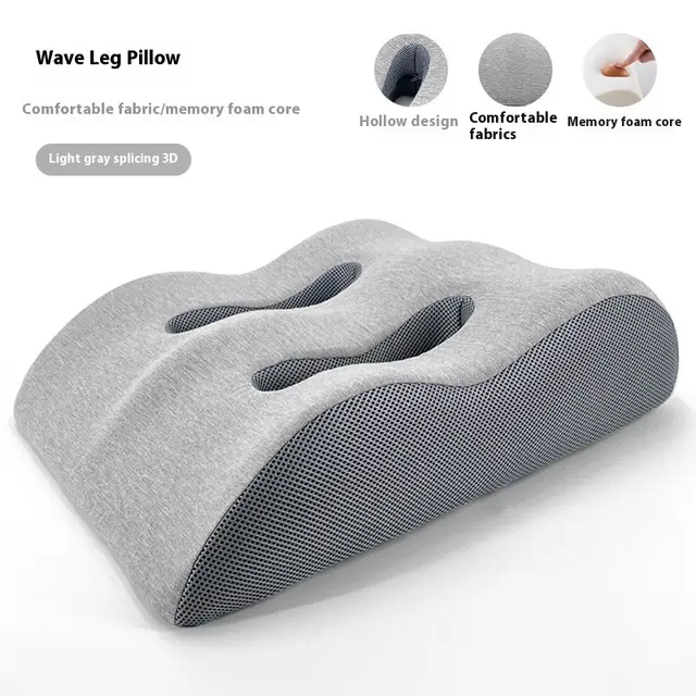 Slow Rebound Memory Foam Leg Raise Pad Bed Tool Massage Mat Foot Pillow Light Gray 3D - Shop at LoveMi