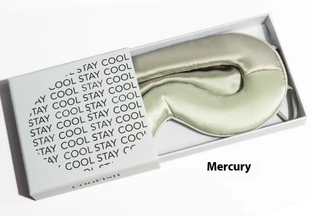 Sleep Blackout Non Eye Pressure Silk 3D Stereoscopic Eye Mask Silver - Shop at LoveMi