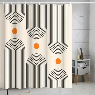 Printed Abstract Morandi Bohemian Waterproof Polyester Shower Curtain H1Style - Shop at LoveMi
