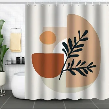 Printed Abstract Morandi Bohemian Waterproof Polyester Shower Curtain Style17 - Shop at LoveMi
