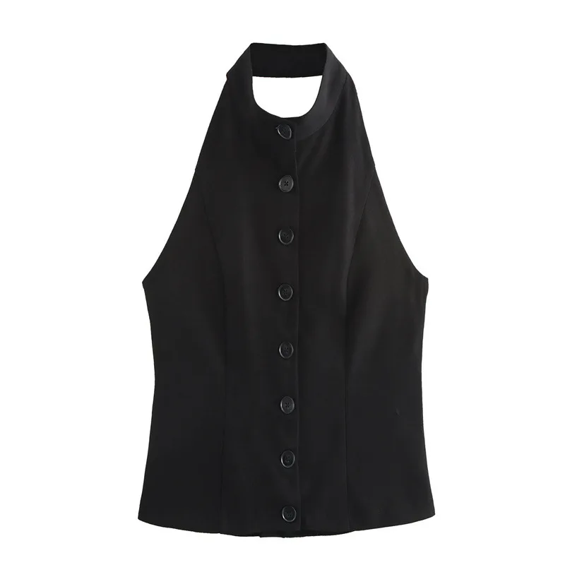 Halter Vest Slit Design Short Skirt Top S - Shop at LoveMi