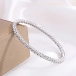 Silver Scratch Bamboo Bracelet
