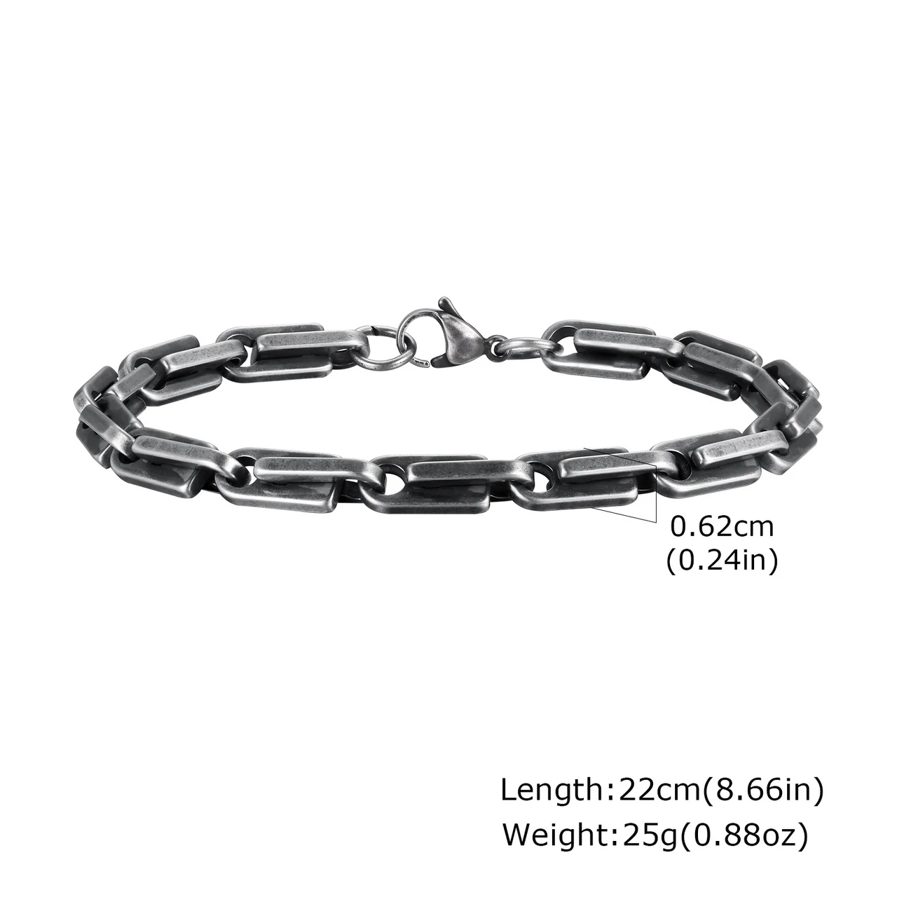 Men's Hip Hop Style Stainless Steel Handmade Chain Bracelet - Retro Color