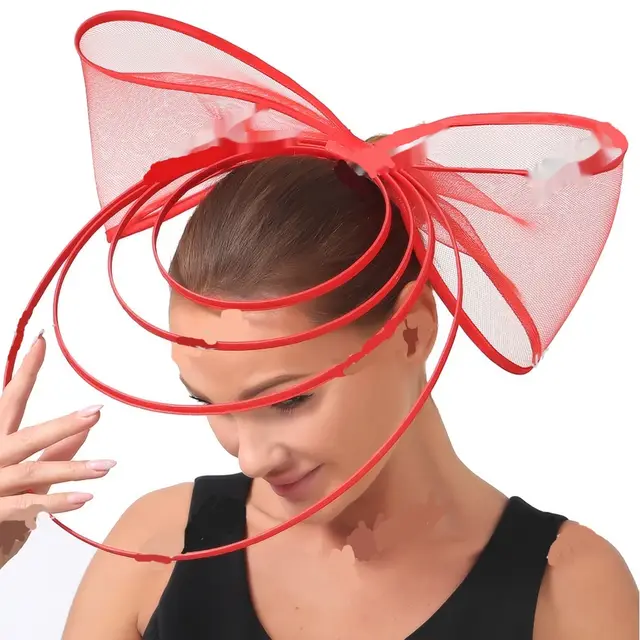 Racing Festival Fashion High end Top Hat Hair Accessories Red - Shop at LoveMi