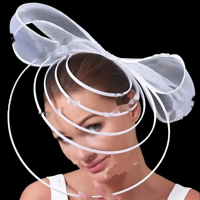 Racing Festival Fashion High end Top Hat Hair Accessories White - Shop at LoveMi