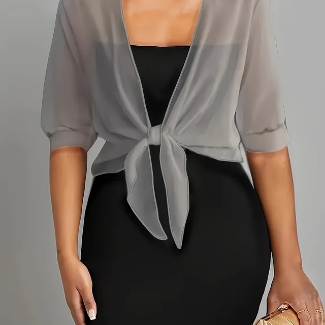 Shawl Short Coat Women's Waistcoat Thin Cardigan Spacegray - Shop at LoveMi