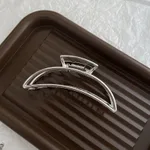 Silver Metal Barrettes Updo Hair Claw - Silver Crescent Moon