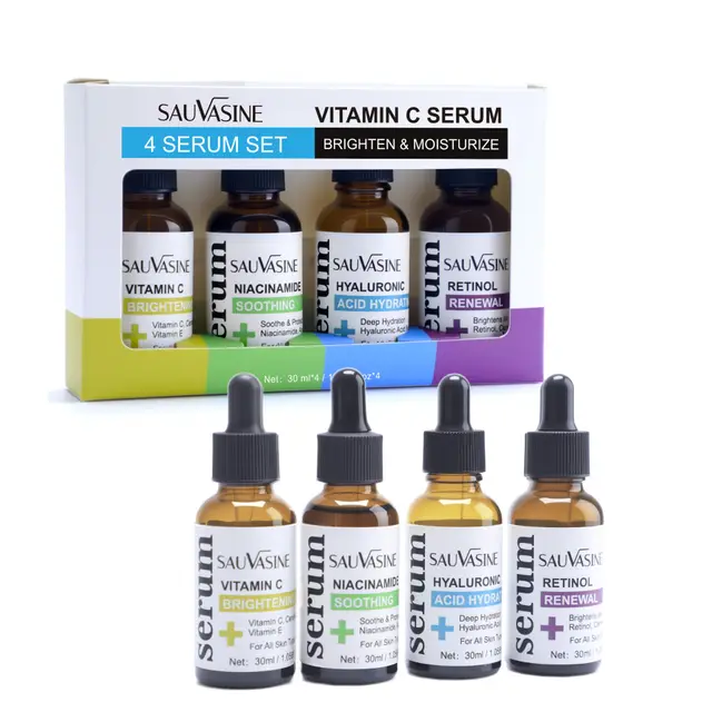Vitamin C Skin Care 4 piece Set Shrink Pores 4Pcs Suit - Shop at LoveMi