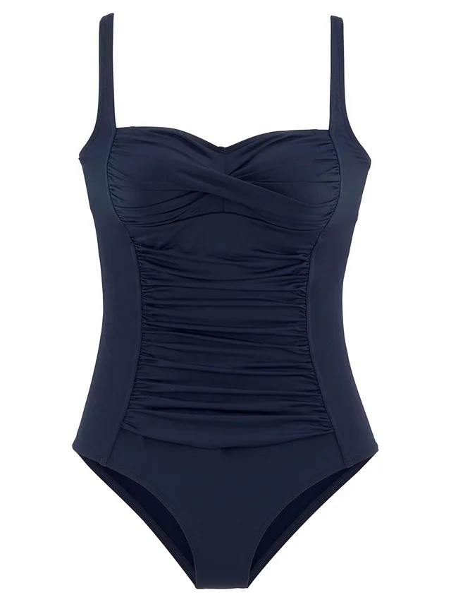 European And American Ladies Spaghetti Straps One piece Swimsuit Pack Navy Blue - Shop at LoveMi
