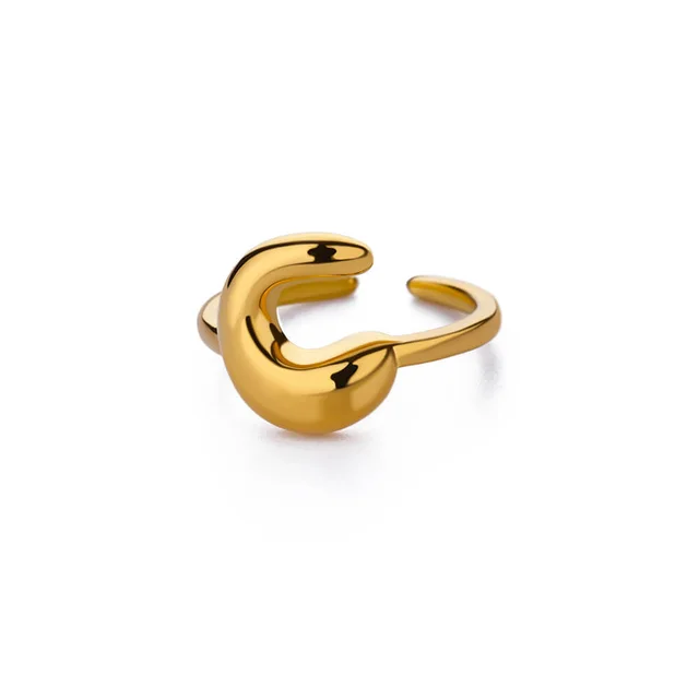 Cute Bubble Letters Ring Gold 18K Gold Plated Ring - Shop at LoveMi