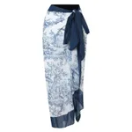 Light Blue Wrap Skirt