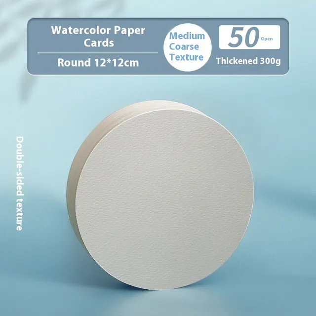 Watercolor Paper Postcard 300g Blank Cardboard Round 12X12 50 Sheets - Shop at LoveMi