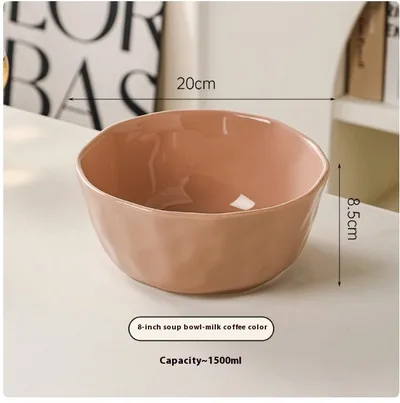 Cream Soup Bowl Home Use And Commercial Use 8 inch Milk Coffee - Shop at LoveMi