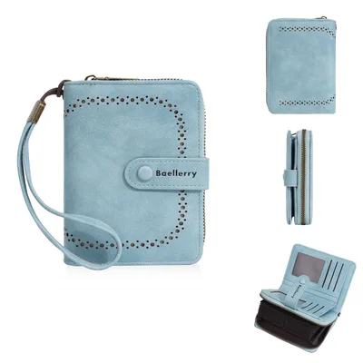 Women's High end Fashion Zipper Coin Purse Blue - Shop at LoveMi