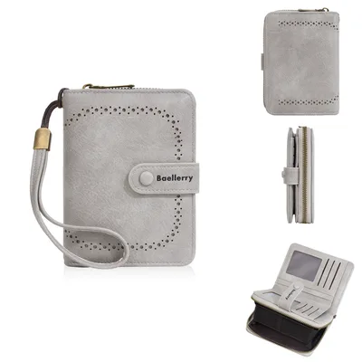 Women's High end Fashion Zipper Coin Purse Gray - Shop at LoveMi