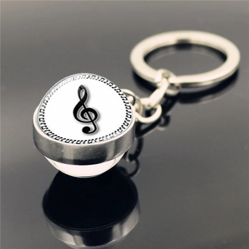 Piano Musical Instrument Time Stone Keychain Pendant - Xswx22469