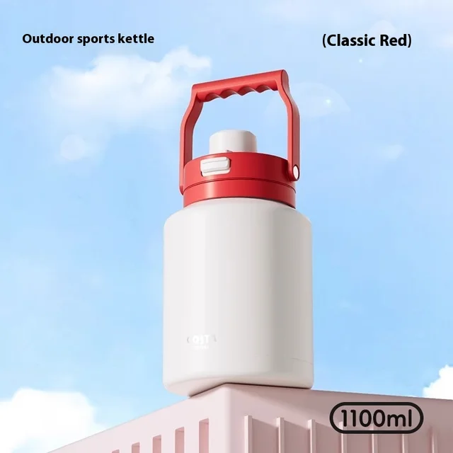 Household Large Capacity Vacuum Cup Stainless Steel Kettle Classic Red - Shop at LoveMi