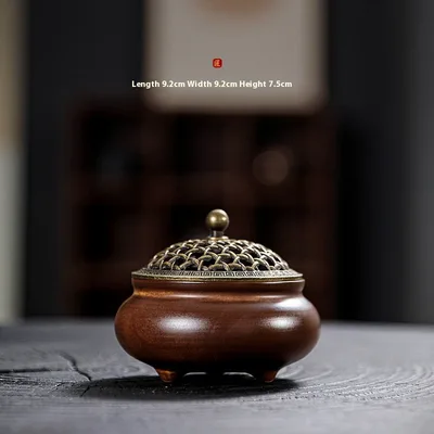 Zen Retro Ceramic Incense Coil Burner Incense Burner Red Pottery - Shop at LoveMi