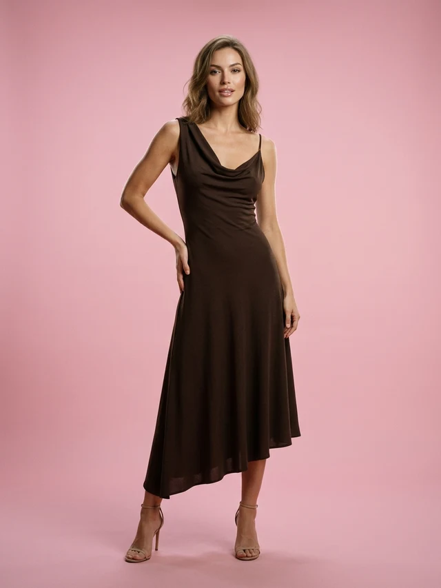 European And American Style Asymmetric Long Sleeveless Dress - Shop at LoveMi