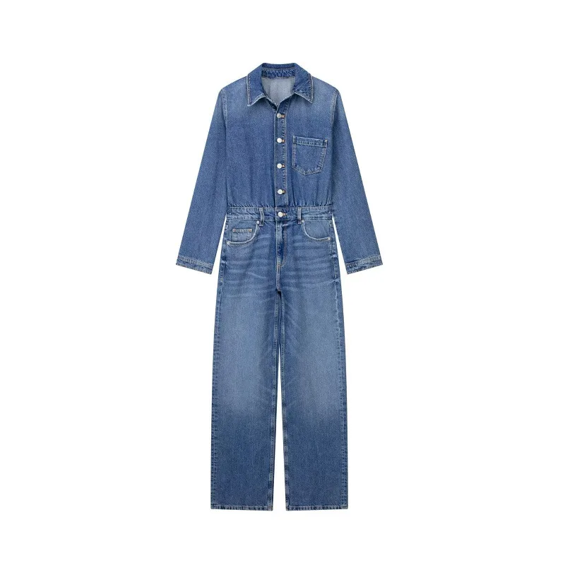 Women's Street Trend Casual Straight leg Denim Jumpsuit - Shop at LoveMi