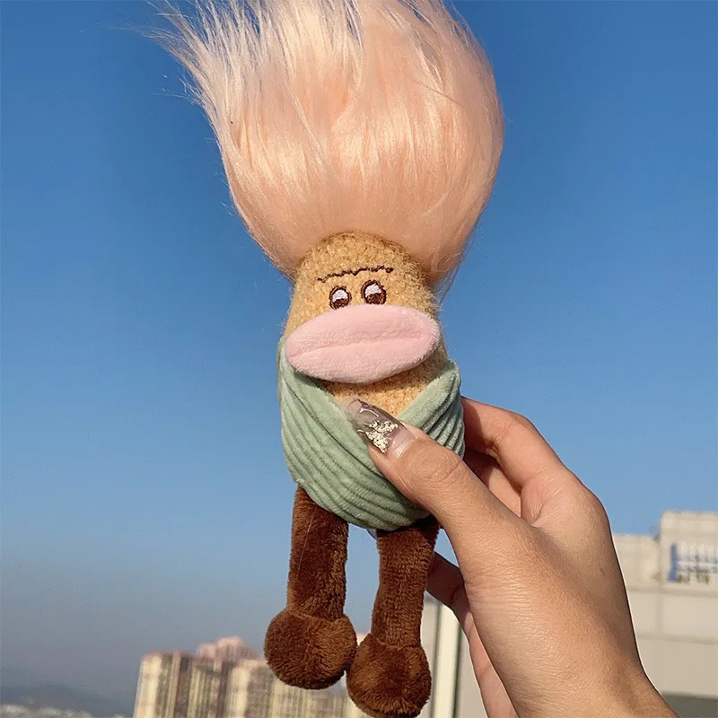 Product Creative Funny Fried Vegetable Doll Keychain Corn - Shop at LoveMi
