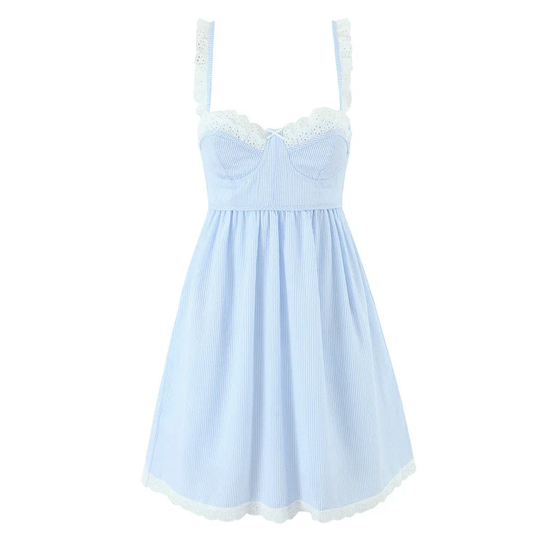 Sexy Low cut Lace Ruffled High Waist Lace up Pure Skirt - Shop at LoveMi
