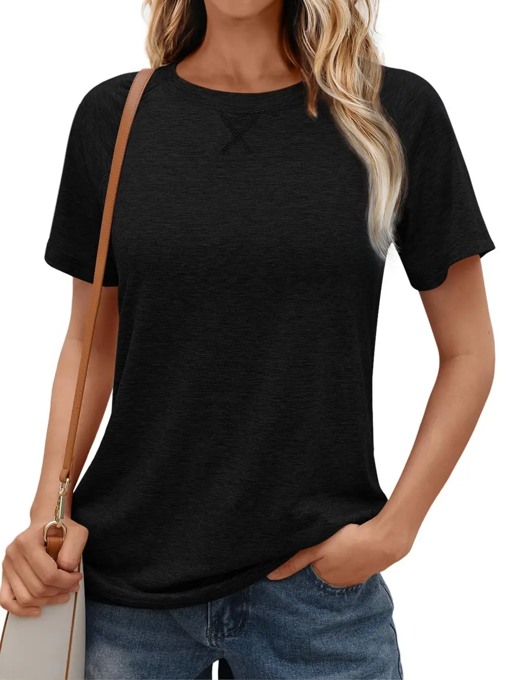 Women's Lightweight Soft Casual Summer Top - Black