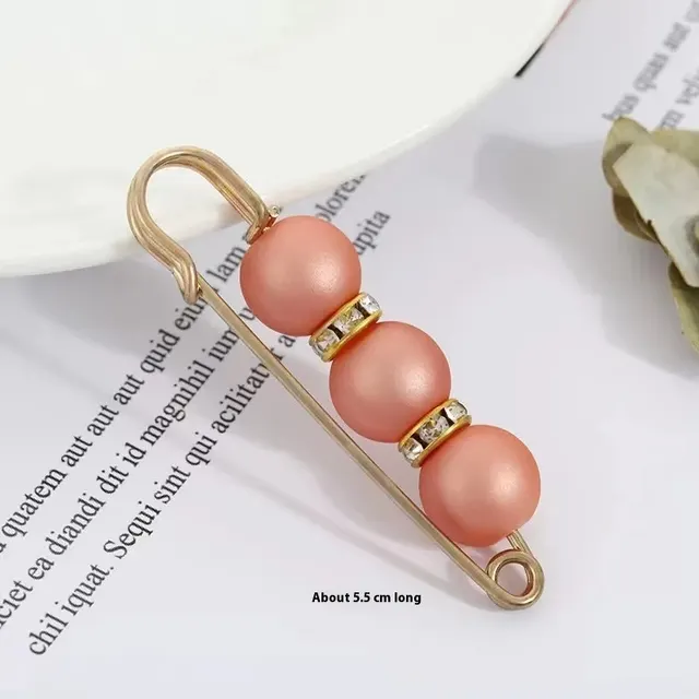 Fixed Waist Women's Pants Brooch Accessory 15 Pin 3 Pink Beads - Shop at LoveMi