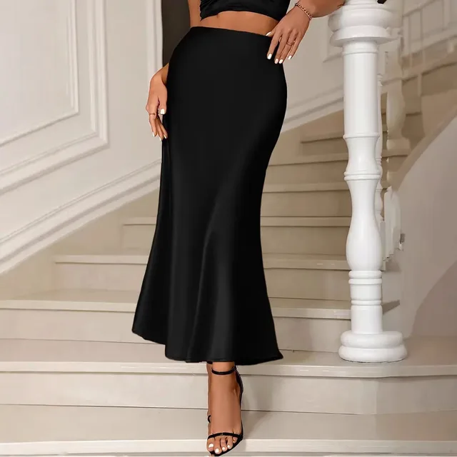 Temperament High Waist Fishtail Skirt For Women Black - Shop at LoveMi