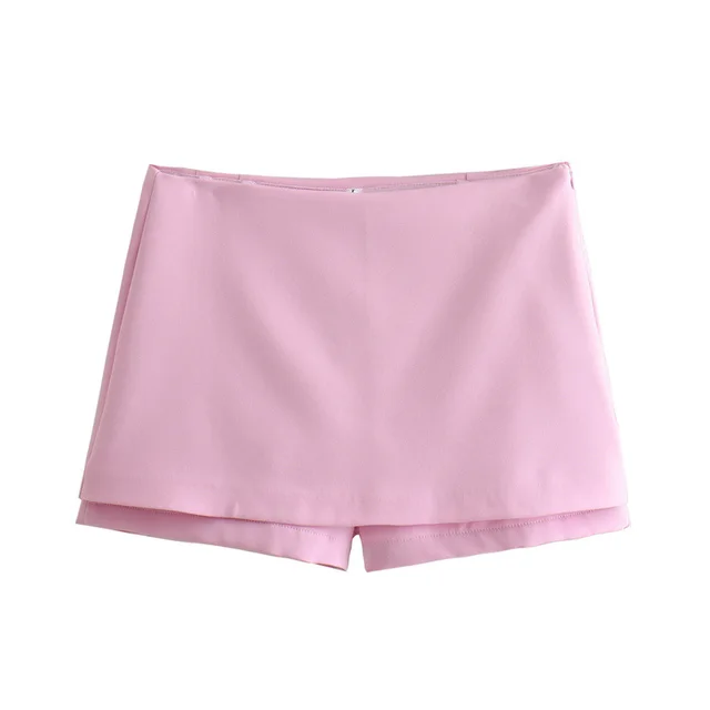 Sweet And Spicy Style Backless Slim Fit Shirt Hanging Collar Top Low Waist Skirt Pants Pink Culottes - Shop at LoveMi