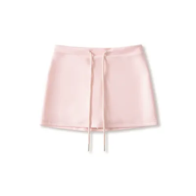 Sweet Style Sexy Low Waist Drawstring Skirt Hip Skirt For Women Pink - Shop at LoveMi