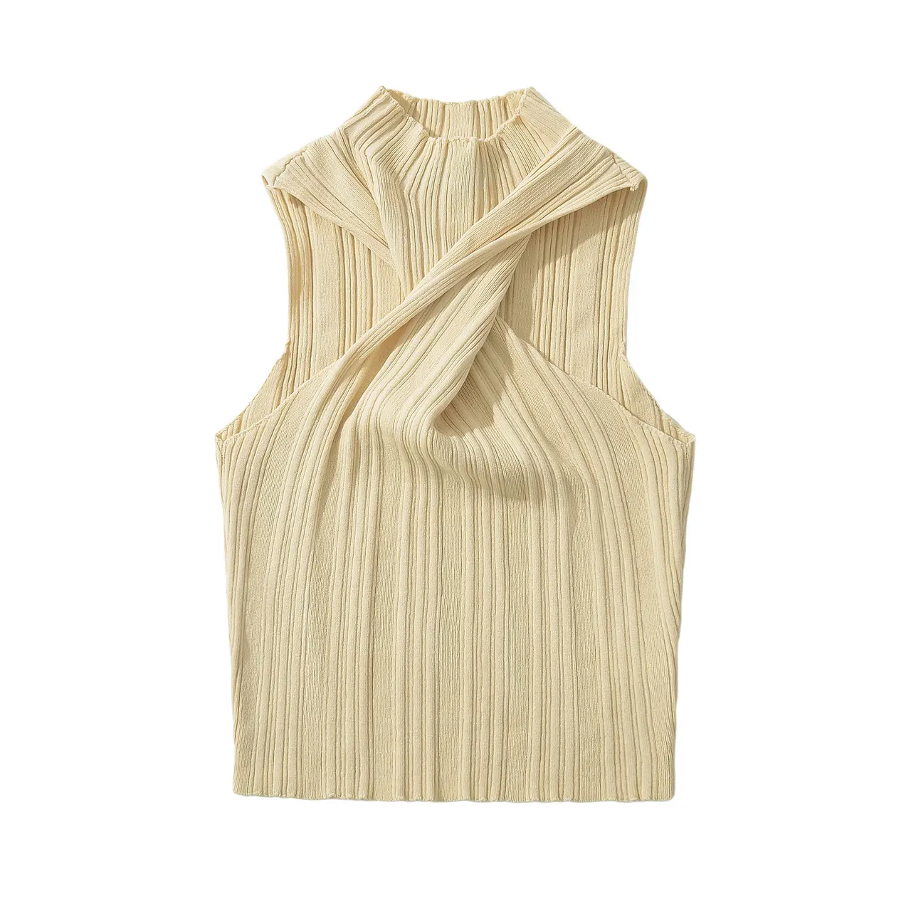 Women's Design Twist Short Top - Apricot