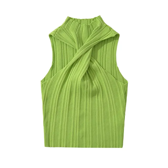 Women's Design Twist Short Top Green - Shop at LoveMi
