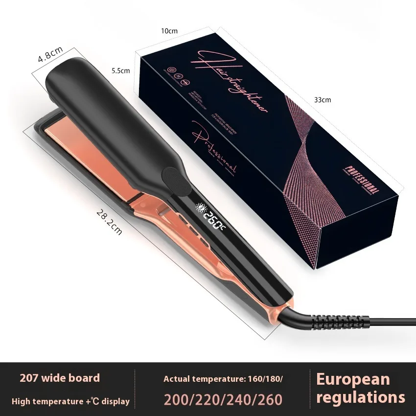 Hair Straightener Anion Hair Straighter Hair Curler Eu - Shop at LoveMi