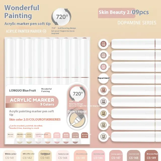 Direct Liquid Soft Head Acrylic Marker Pen 2Skin9 - Shop at LoveMi