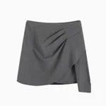 Grey Half Skirt