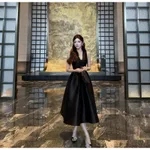 Summer Socialite Adult Lady Like Woman Style Beautiful Long Skirt - Black Long
