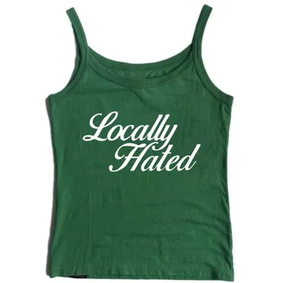 Hot Girl Letter Print Vest Sling Women Green - Shop at LoveMi