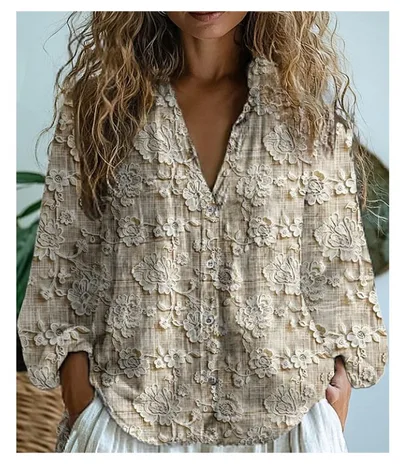 3D Printed Abstract Pattern Women's Long sleeved Blouse Bj252123472276 2Xl - Shop at LoveMi