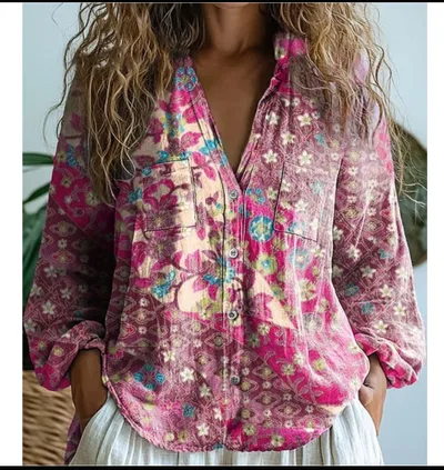 3D Printed Abstract Pattern Women's Long sleeved Blouse Bj252123472389 3Xl - Shop at LoveMi