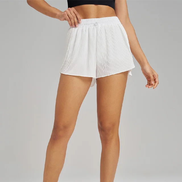 Women's Fashionable Breathable Quick drying Yoga Shorts White - Shop at LoveMi