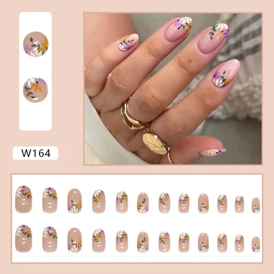 Fresh And Elegant Small Flower Round Head Nail Sticker Wear Armor Boxed W164 Elegant Small Flower - Shop at LoveMi