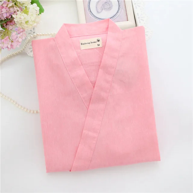 Men's And Women's Japanese Kimono Pajamas Pink Women'S - Shop at LoveMi