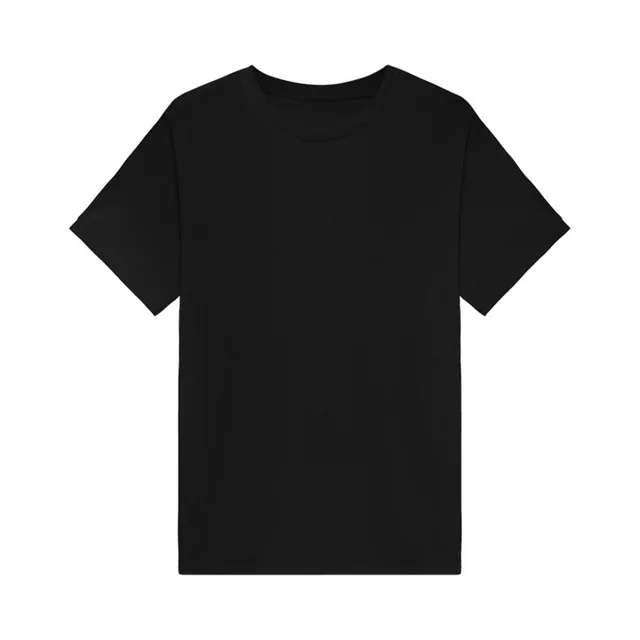 Cotton Short Sleeved Men And Women Black 200G Tshirt - Shop at LoveMi